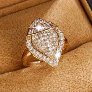 18K Gold Plated Teardrop Ring